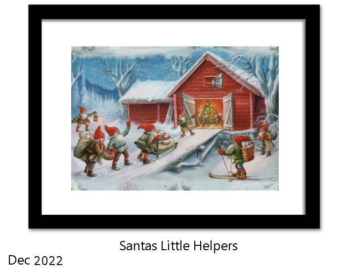 Santas Little Helpers Framed Print